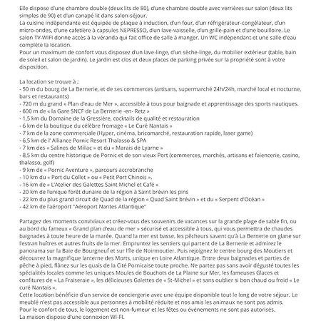 Maison Pour 6 A A 270m De La * Ла-Бернери-ан-Рец