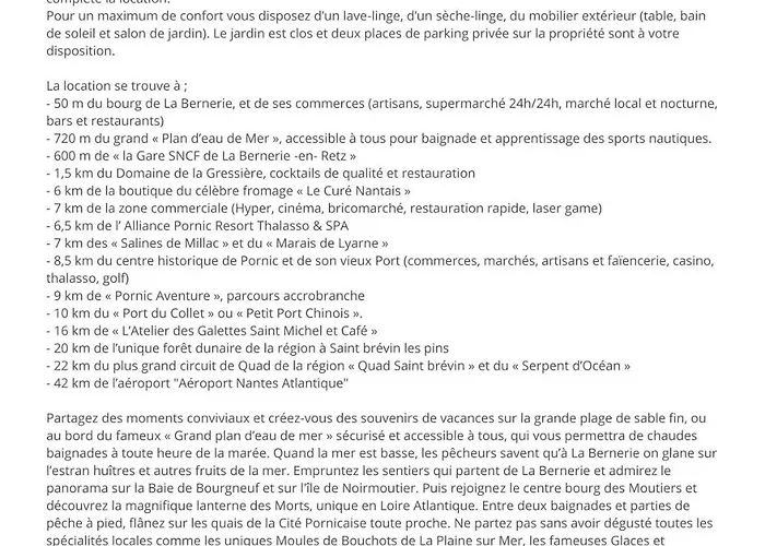 Maison Pour 6 A A 270m De La * La Bernerie-en-Retz